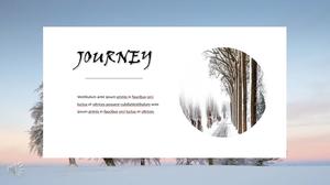European and American style my snow country tour PPT album template