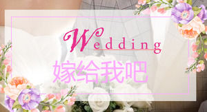 Romantic romantic stil de nunta dragoste nunta album foto PPT șablon