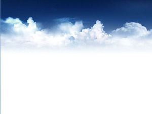 Exquisite blue sky and white clouds slide background image