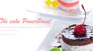 Exquisite sobremesa comida modelo PPT, catering PPT modelo de download