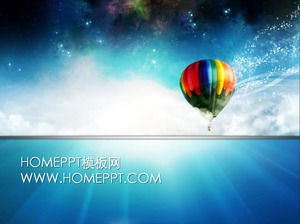 Exquisite Wasserstoff-Ballon-Hintergrund Persönlicher Lebenslauf PPT-Vorlage herunterladen