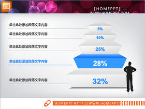 Exquisite level progressive relationship PowerPoint chart material download