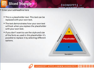 Exquisite pirâmide carta dos gráficos PPT download de material