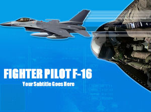 F16 fighter PPT szablon