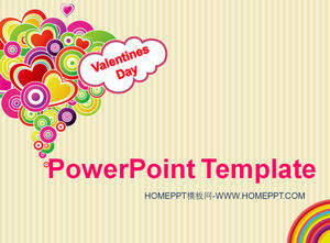 Mode Ilustrasi Hari Valentine Slide Template dengan Cinta Latar Belakang