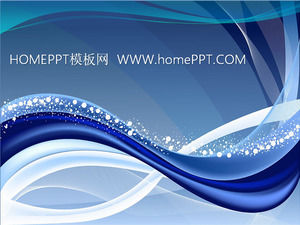 Fine Line Art Blue PPT Template Background Download