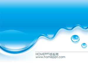 Fine water art artwork PPT template download