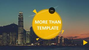 Flat high on business PPT template