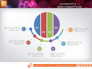 Düzleştirilmiş boyanabilir renk PPT grafik