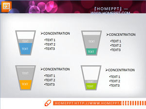 Четыре иерархические отношения с PowerPoint воронкообразной диаграммы