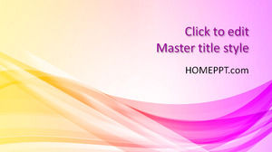 Free Abstract Background PowerPoint Template with Curves