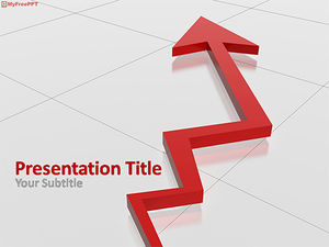 무료 성장 화살표 PowerPoint Template 3D