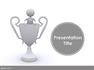 Templat PowerPoint Pemenang Trophy Gratis