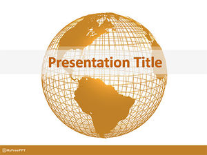 Modèle PowerPoint gratuit de globe filaire