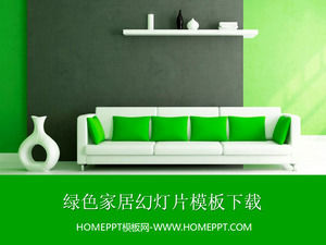 Fresca muebles de fondo de la plantilla de decoración del hogar diapositivas descarga verde