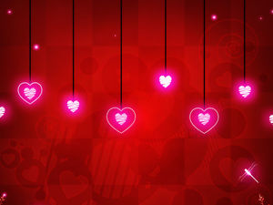 Glühende Liebe Powerpoint-Hintergrundbild