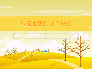 Golden Fall Theme Slide Template Download