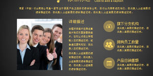 Golden chart PPT bisnis datar Daquan