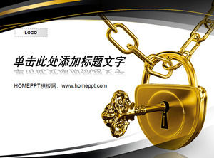 Emas kunci latar belakang kunci PPT keuangan keuangan Template Download