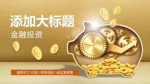 Golden Pig Financiar de Investiții Financiare PPT Template