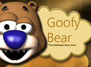 Goofy Bear Cartoon Powerpoint, the Templates