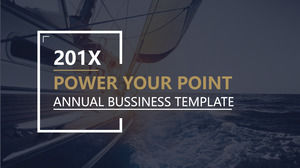 Gray flat style sea travel PPT template