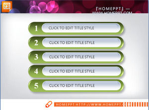 Green 3d stereo slide chart template package download
