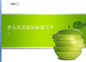 Green Apple PPT template download