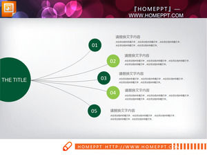 Green Flat Business Report PowerPoint Grafico