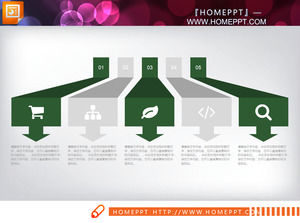 Green flattened energy saving and environmental protection PPT chart package download