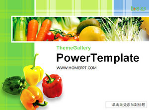 Fundo verde vegetal Template Food PPT