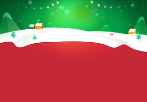 Green white red background cartoon PPT background image