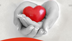 Рука красных сердец - благодарение тема РРТ шаблон