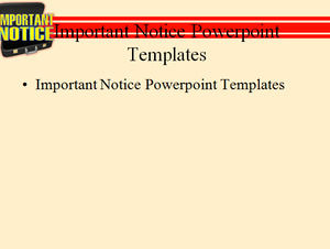 Plantillas del aviso importante Powerpoint