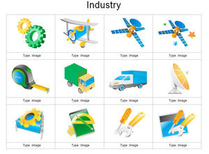 material de ícone industrial