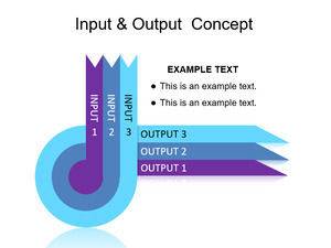 Diagramme PPT de démonstration du concept d'entrée et de sortie