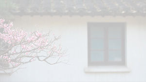 Jiangnan şiir tema yeşil küçük taze ve güzel Çin stili ppt şablonu