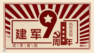 Modello PPT di Jianjun Festival Cultural Revolution Wind