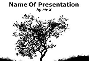 Plantilla de PowerPoint árbol solitario