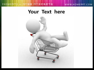 Lying in the shopping cart of the white villain PPT material download