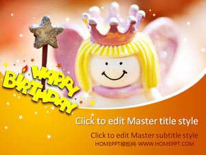 Magic little princess background birthday slideshow template