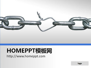 Metal chain business team training PPT background picture