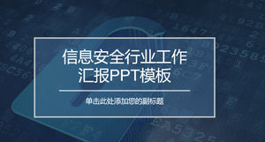 Modelo de PPT de relatório de resumo de trabalho de segurança de informações da Internet moderna