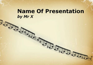 PowerPoint modelo Folha de notação musical