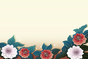 اللون الوطني Tianxiang الفاوانيا PPT خلفية الصورة