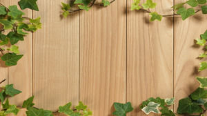 自然木板條藤PPT背景圖片