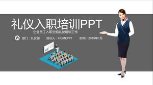 Nowa etykieta obecności pracowników szkolenie PPT szablon