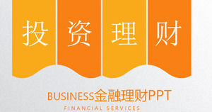 Modelo de PPT de gestão financeira de investimento plana laranja