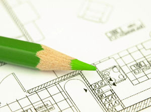 Pencil on Architectural Plans powerpoint template Pencil on Architectural Plans powerpoint template