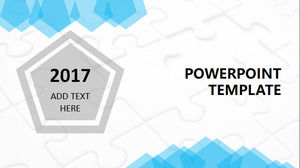 米国防総省や他の幾何学的なグラフィックスの創造簡単な平坦化された業務作業の要約レポートのPPTテンプレート